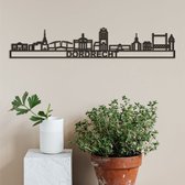 Skyline Dordrecht (mini) Zwart Mdf Wanddecoratie Voor Aan De Muur Met Tekst City Shapes