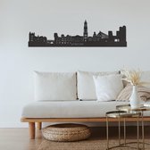 Skyline Utrecht Detail Zwart Mdf 130cm Wanddecoratie Voor Aan De Muur City Shapes