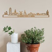 Skyline Terschelling Eikenhout 90 Cm Wanddecoratie Voor Aan De Muur Met Tekst City Shapes