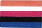 Akyol | genderfluïde Patch met klittenband | Geborduurde patch | 8.5 cm x 5.5 cm | klittenband | genderfluïde patch | LGBTQ Strijkembleem | Strijkembleem voor jongens | Strijkembleem voor mei