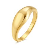 Twice As Nice Ring in goudkleurig edelstaal, bolle ring, 7 mm  52