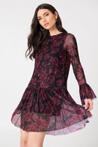 NA-KD mesh round neck dress
