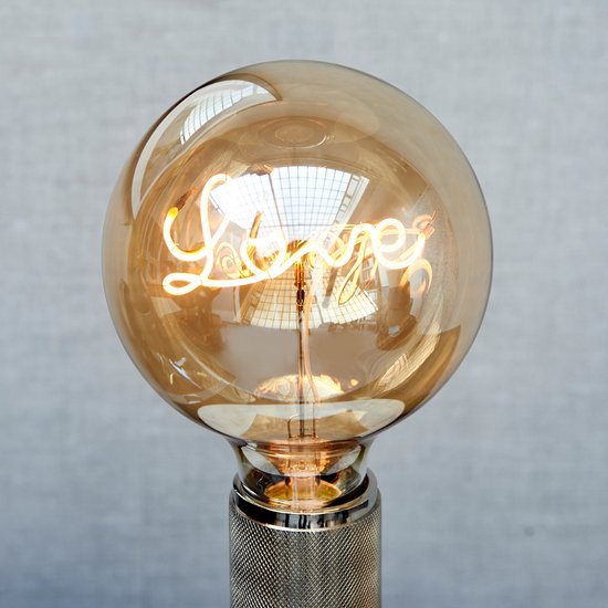 Onze onderneming strand invoegen Riviera Maison Led Lamp Bol - RM Love Table Lamp LED Bulb - Goud | bol.com
