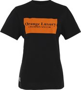 Orange Luxury T-Shirt Unisex Velvet Zwart