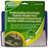 dubbelzijdig schuurlapje blauw 25 cm
