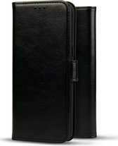 geschikt voor Samsung Galaxy M52 5G Smart Case met unieke slimme magneet sluiting, inclusief stand functie. Wallet book hoesje in extra luxe TPU leren uitvoering, business kwaliteit