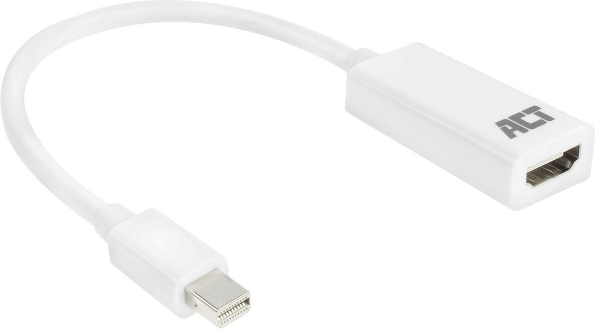ACT Mini DisplayPort naar HDMI adapter – 1080P - 0,15 meter - Wit – AC7525