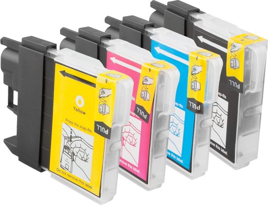 Go Inks 4-Pack Black Ink Cartridges – Works With Brother DCP-J125, MFC-J265W & More – LC985Bk Compatible