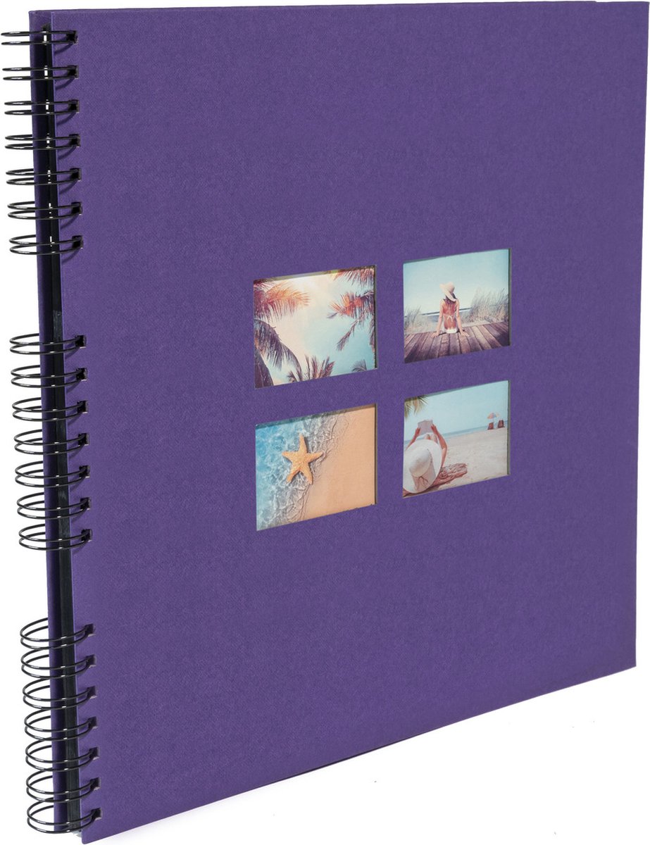 ThxMadam Lederen Scrapbook Album Doe Het Zelf Fotoalbum Plakboekalbum Fotoboek Vintage Bruiloft Gastenboek Fotoboek 60 Zwarte Pagina's voor Kerst Verjaardag Jubileum Cadeau voor Echtgenoot Vriend Families