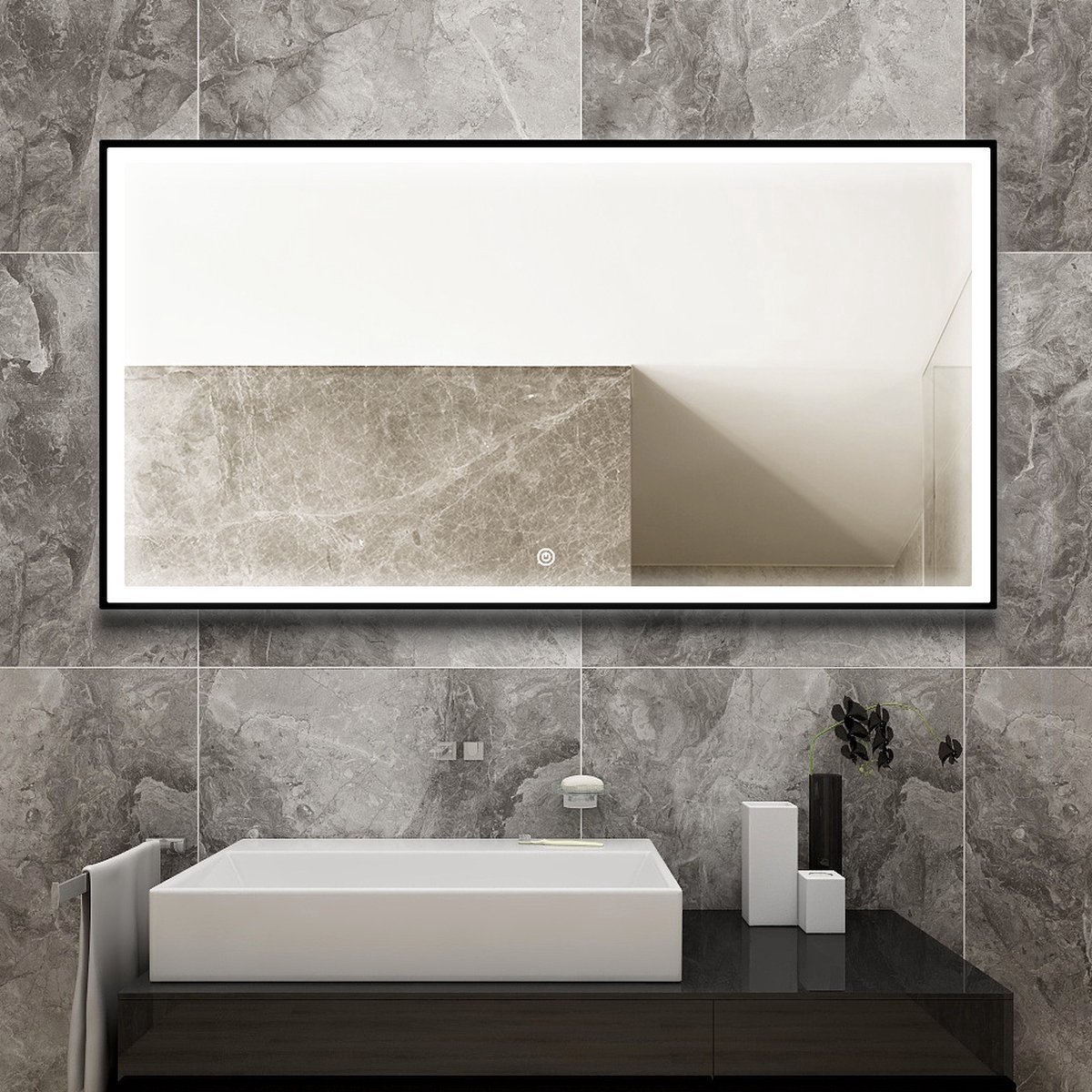 Spiegel met Verlichting - Badkamerspiegel - Wandspiegel - Spiegels - LED - Anti-condens - 120 cm x 75 cm