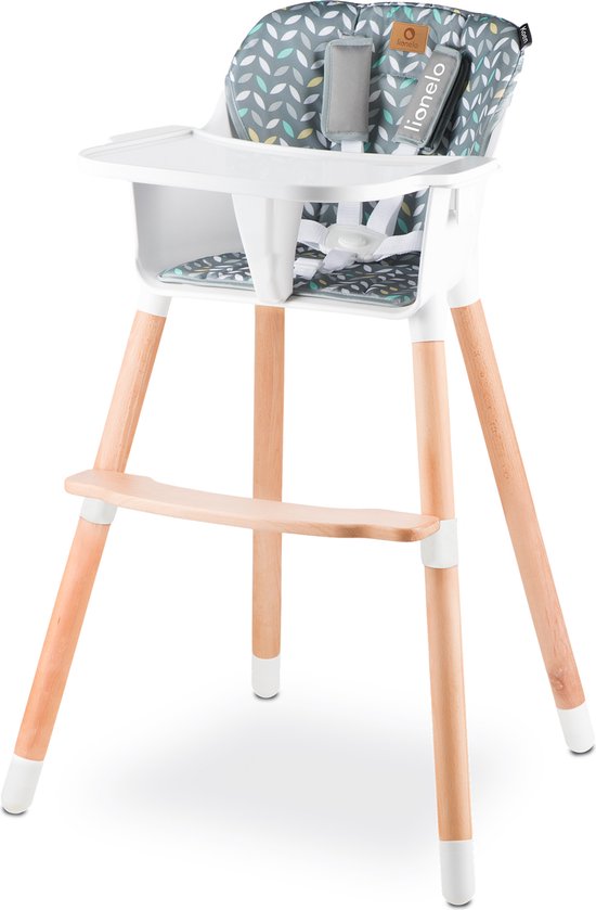 Lionelo Koen - Kinderstoel - 2in1: kinderstoel + traiditionele stoel voor oudere kinderen - 5-punts gordel - 2-traps hoogteverstelling