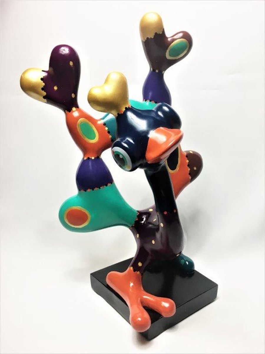 Jacky Zegers Beeldje Kleurrijke Pauw Bob JZ16 (37cm)