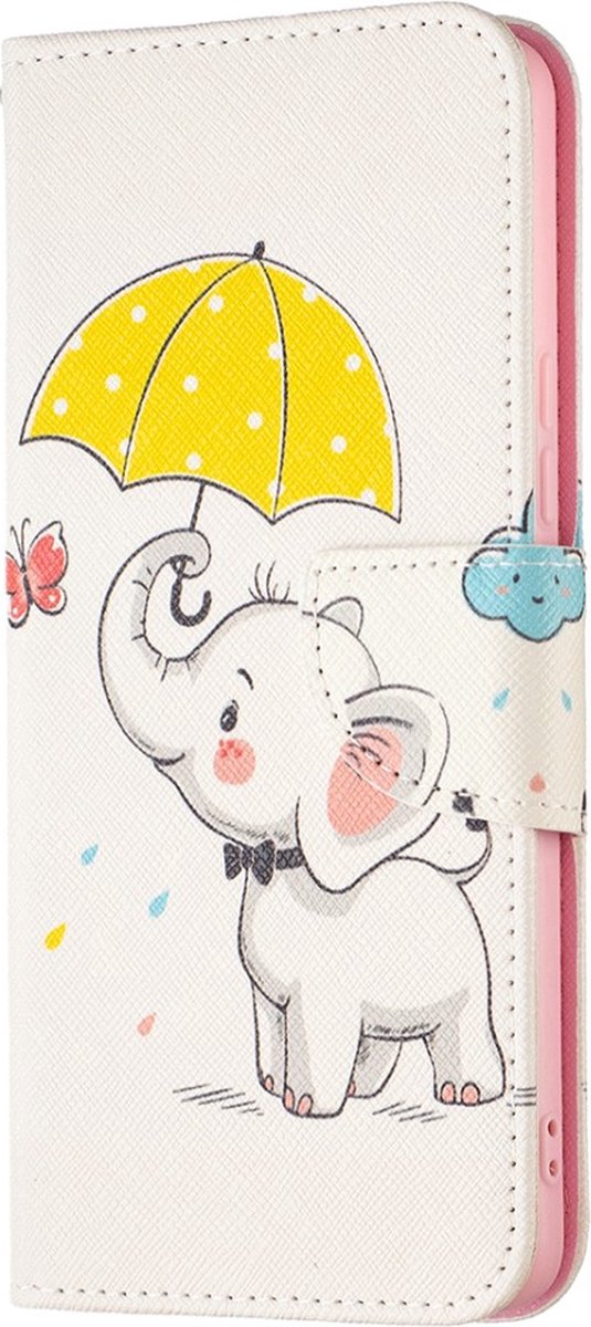Olifant book case hoesje Telefoonhoesje geschikt voor Samsung Galaxy A53