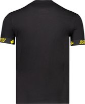 Dsquared2 T-shirt Zwart Getailleerd - Maat L - Mannen - Lente/Zomer Collectie - Katoen