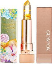 GLAMFOX Honey Flower Lipstick - Lippenstift met 24 Karaat Goud Korrels en Echte Honing Bloem - Lip Plumper - Lippenstift Langhoudend - Lippenbalsem - Lipbalsem - Lipverzorging - Be