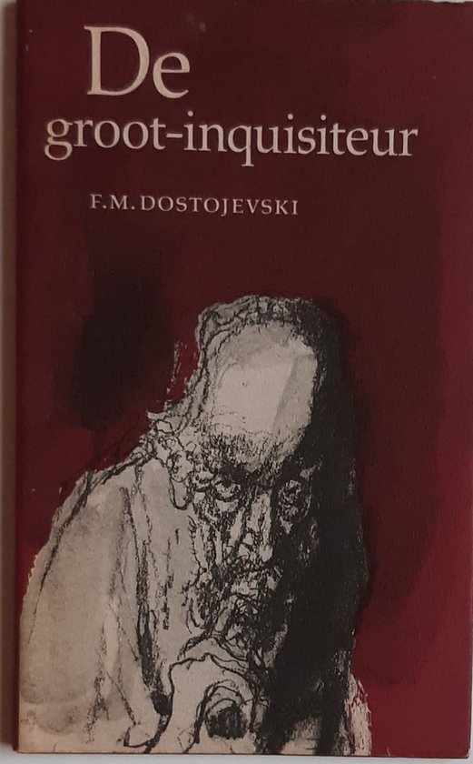 Boek kaft met de titel "De groot-inquisiteur" en een schets van een gezicht.