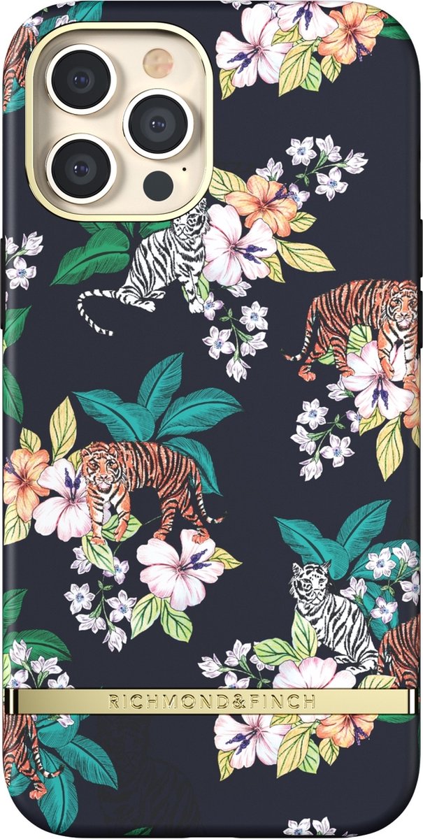 Richmond & Finch Floral Tiger bloemen en tijgers hoesje voor iPhone 12 Pro Max - kleurrijk