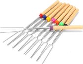 Zizza NL® BBQ Set 8 Stuks - BBQ Accessoires - Barbecue Vork - Ideaal voor marshmallows roosteren