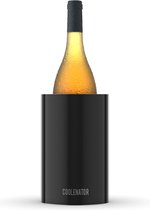 Coolenator champagnekoeler - Zwart Gloss - wijnkoeler - flessenkoeler - met vrieselement