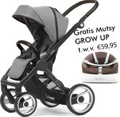 Mutsy Evo DUNE GREY kinderwagen - Reiswieg&Frame + GRATIS Buggy zitje in de kleur LAVA GREY