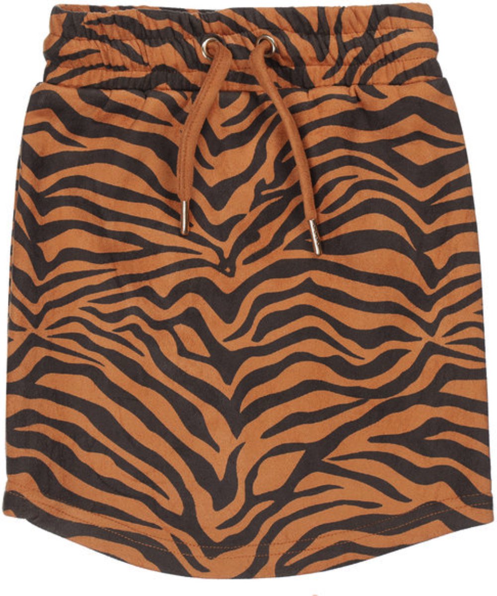 DJ Dutchjeans - Rok - Camel - Tijgerprint - Maat 98