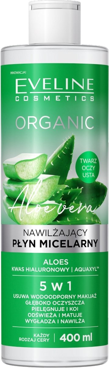 Biologische Aloë Vera Hydraterende Micellaire Lotion 5in1 voor alle huidtypes Aloë Vera 400ml