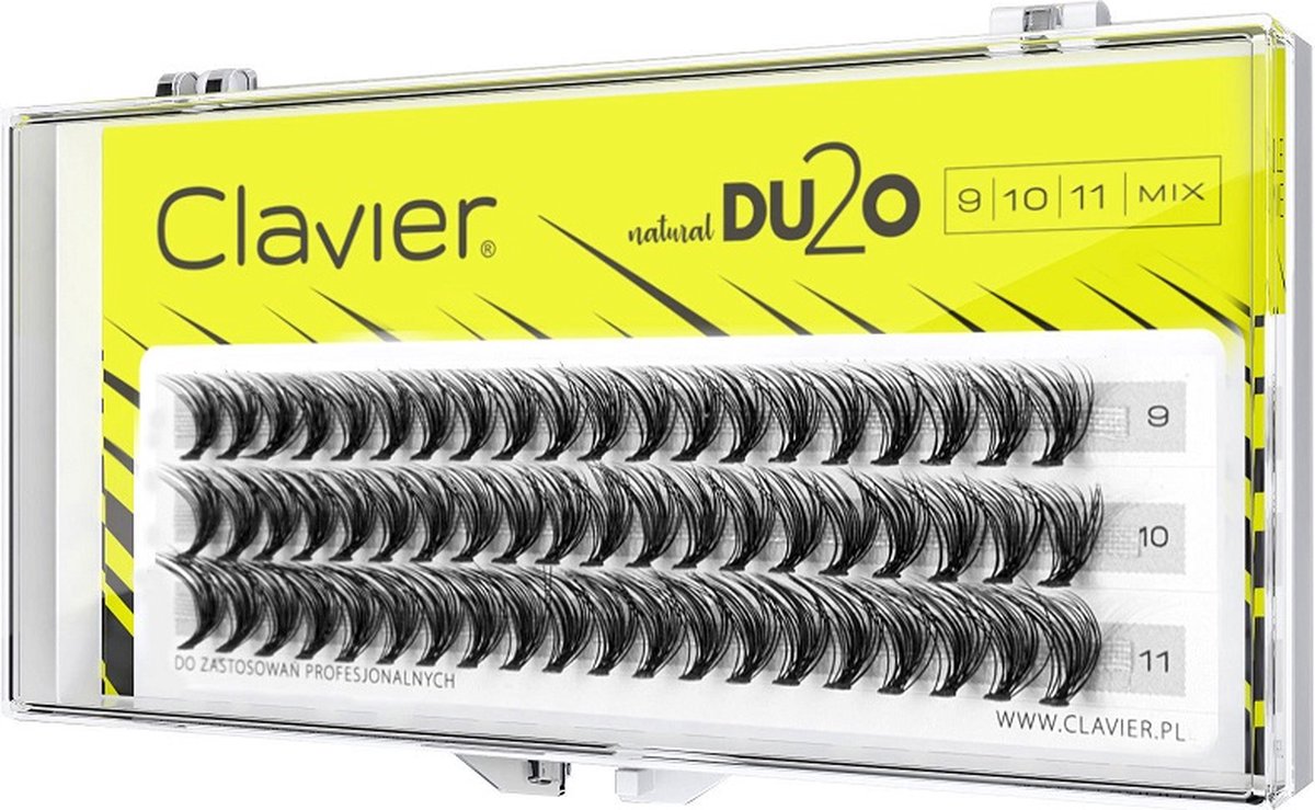 Clavier - DU2O Double Volume MIX kępki rzęs 9mm,10mm,11mm