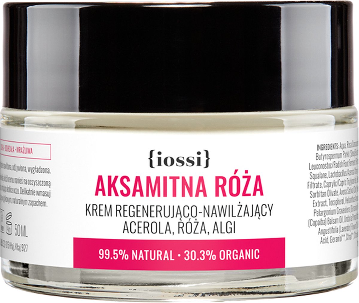Iossi - Velvet Rose Face Cream Regenerating Moisturizing Acerola, Rose, Algae 50Ml