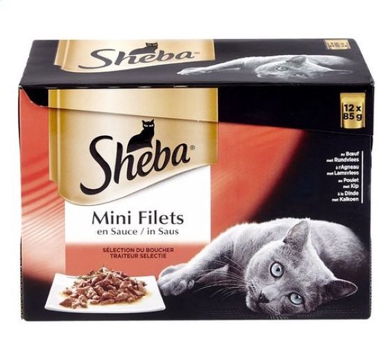 Sheba Mini Filets in saus rund & kalkoen | Katten