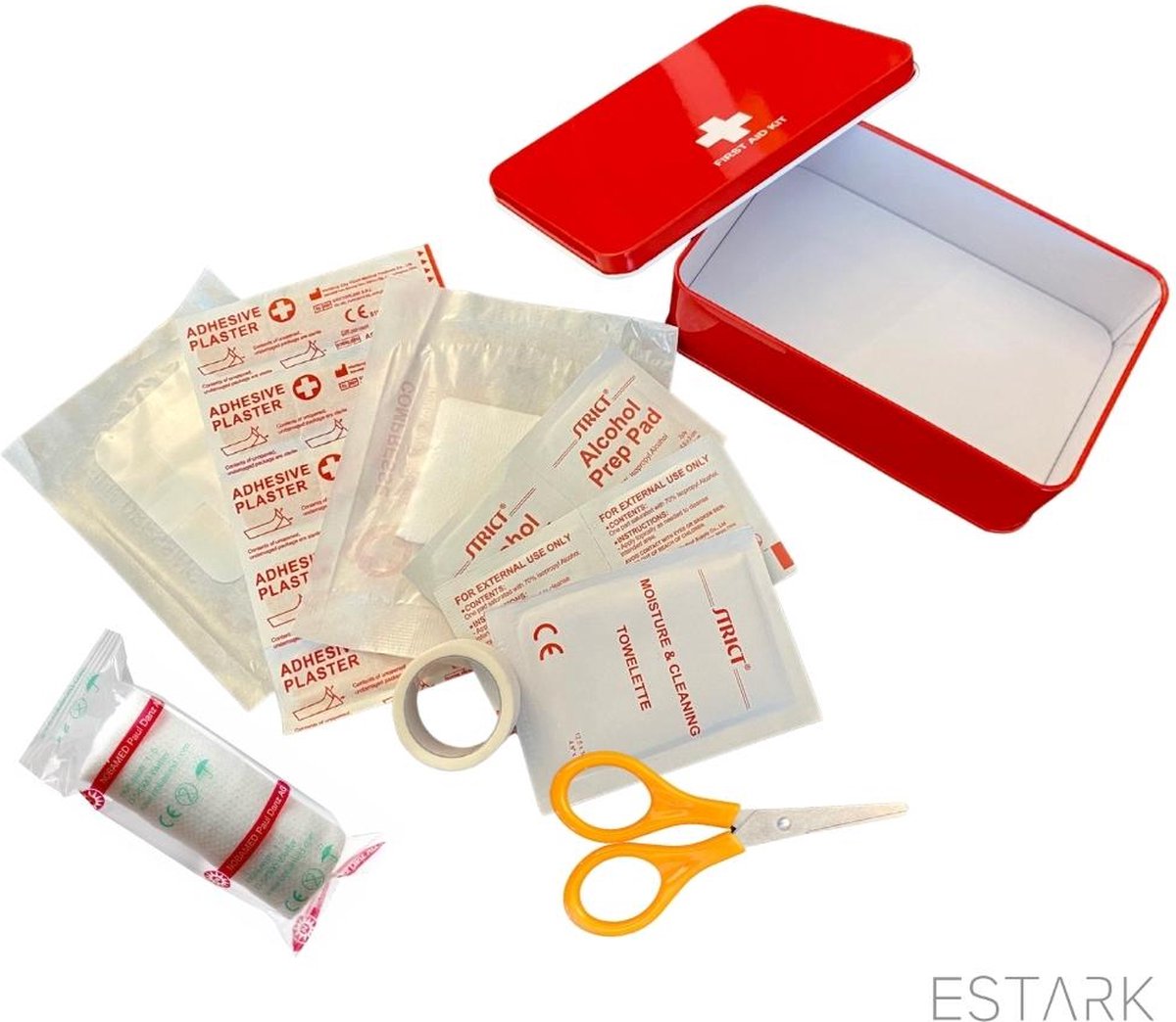 Goedkoopste ESTARK® Premium EHBO Verbandkoffer - Verbandkist - EHBO-kit - Verbandoos - Pleisters & Verband in één - EHBO Koffer Kist Doos Box Kit - EHBO