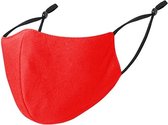 Luxe mondmasker - Mondkapje - Niet medisch mondmasker - Afwasbaar - Verstelbaar - Polyester - Dubbellaags - rood