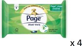 Page - Aloë Vera - Papier toilette humide - 4 paquets