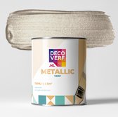 Decoverf metallic verf zilvergrijs, 750ml