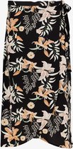 TwoDay dames rok met bloemenprint - Zwart - Maat M