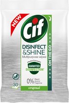 Cif - Disinfect & Shine Wipes - Original  -30 doekjes