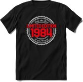 1984 Limited Edition | Feest Kado T-Shirt Heren - Dames | Zilver - Rood | Perfect Verjaardag Cadeau Shirt | Grappige Spreuken - Zinnen - Teksten | Maat 3XL