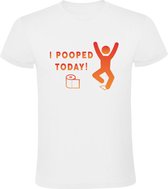 I pooped today Heren t-shirt | WC Papier | Toilet | Schijten | Gezeik | Diarree | grappig | kado | Wit