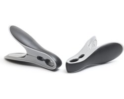 Brabantia Wasknijpers - Kunststof - 8 stuks - Black/Grey