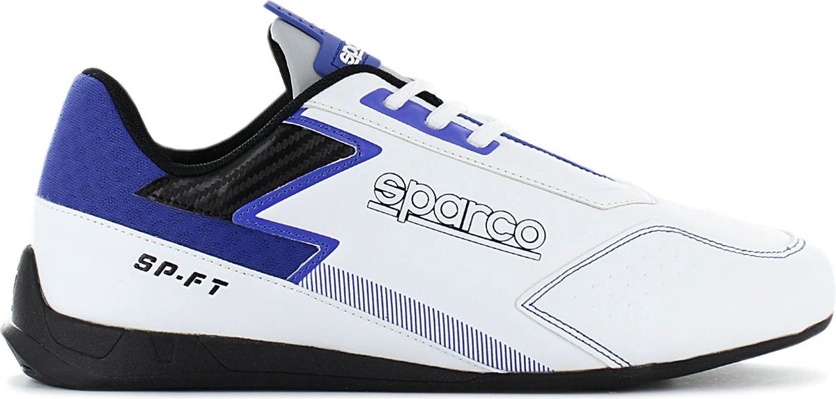SPARCO Fashion SP-FT - Heren Motorsport Sneakers Sport Schoenen Trainers White-Navy - Maat EU 45