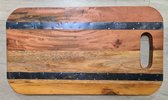 broodplank - industrieel - decoratie plank - ijzer - hout - 53 cm - serveerplank - serveerplateau