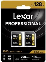 Lexar Professional GOLD SDXC 1800x 128GB UHS-II V60 - 2PACK