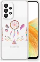 GSM Hoesje Geschikt voor Samsung Galaxy A33 5G Bumper Hoesje Doorzichtig Boho Dreamcatcher