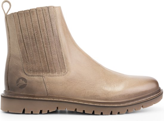 Bottines en cuir Travelin'Ruca pour hommes - Bottines Chelsea robustes - Cuir taupe - Taille 42