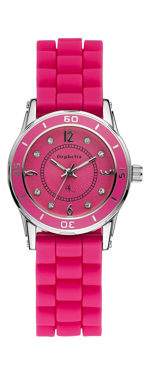 Orphelia 122-1712-77 - Horloge - Siliconen - Roze - 34 mm