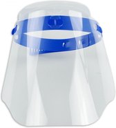 gezichtsscherm 38 x 23 cm transparant/blauw