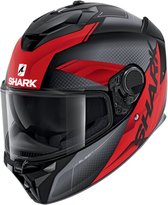 Shark Spartan GT Elgen Mat Bcl. Micr. Zwart Antraciet Rood KAR Integraalhelm - Maat S - Helm
