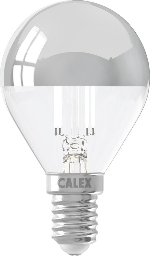Calex Lampe Tête Miroir LED Argent E14 3.5W 2700K Dimmable