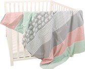 Ullenboom® Babydekbed; in olifant mint roze (100 x 140 cm)