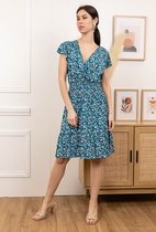 Victor MOD Frételli MIDI SHIRT Spring 2022 DRESS WVN Dames Jurk -Teal- XL/XXL