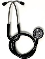 Stethoscoop Medisch Classic - Zwart - Zebra Membraan  - Dual - Professionele Kwaliteit voor Medisch Specialist